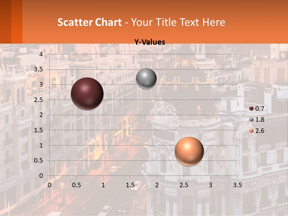 An Aerial View Of A City At Sunset PowerPoint Template
