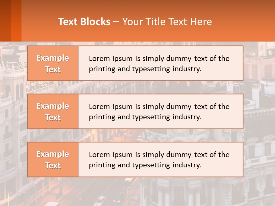 An Aerial View Of A City At Sunset PowerPoint Template