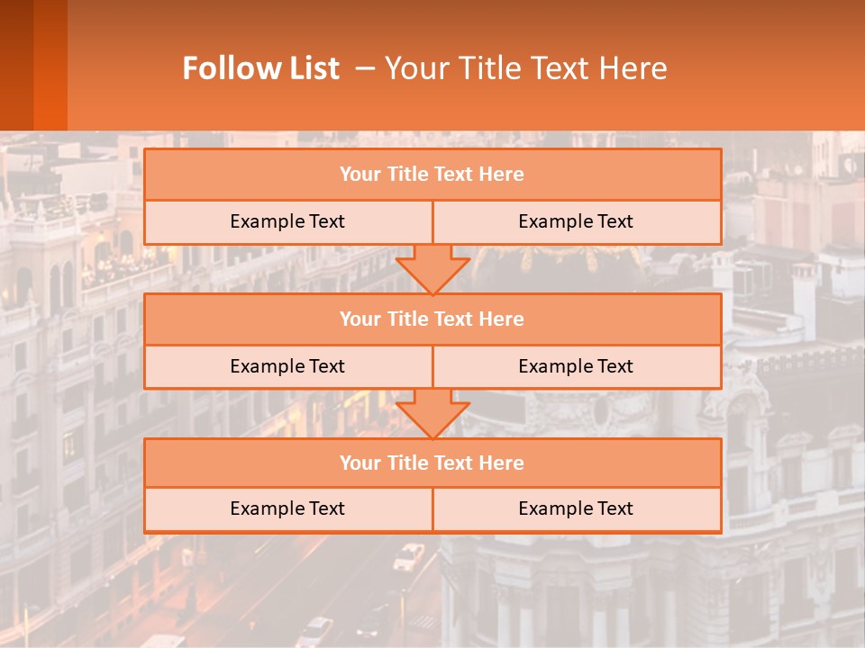 An Aerial View Of A City At Sunset PowerPoint Template