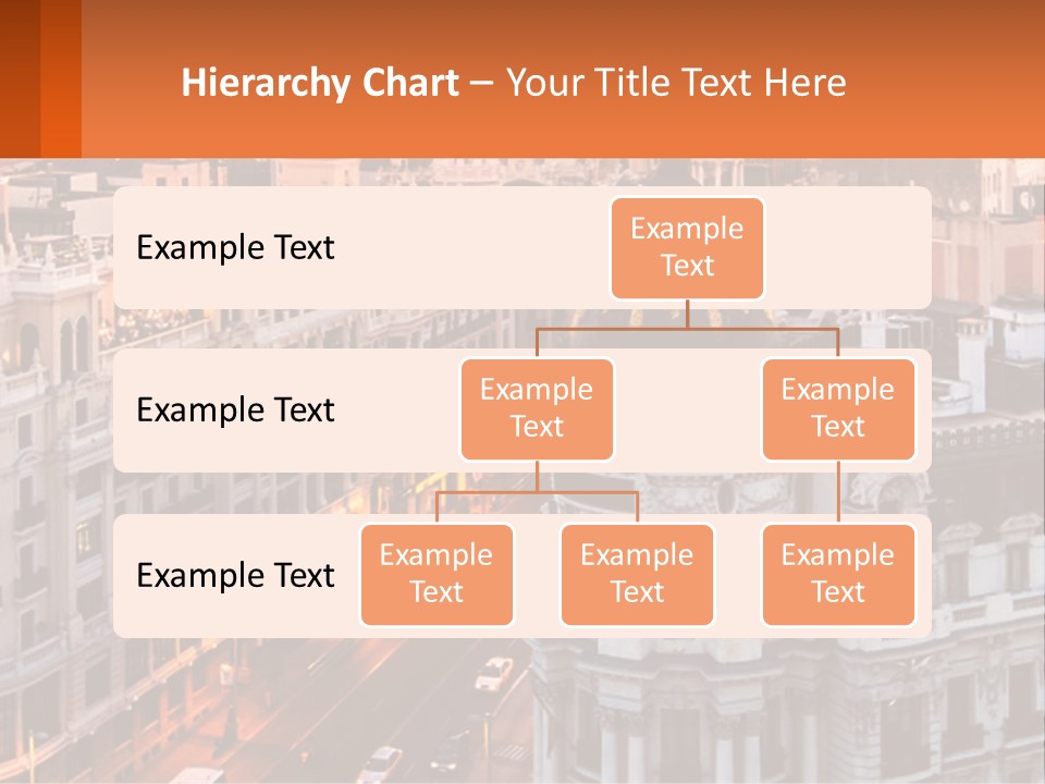 An Aerial View Of A City At Sunset PowerPoint Template