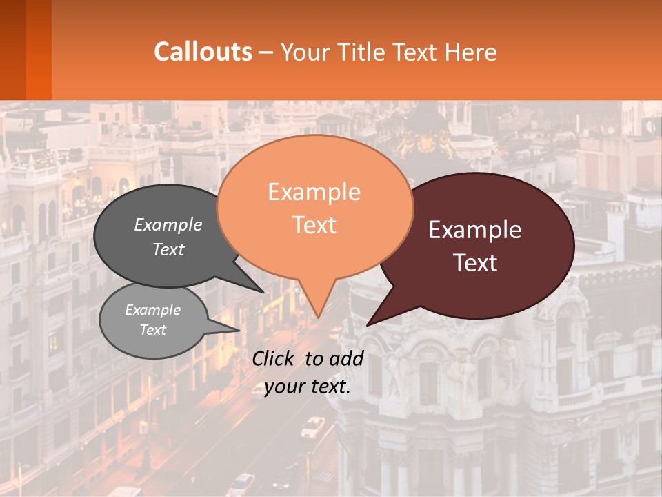An Aerial View Of A City At Sunset PowerPoint Template