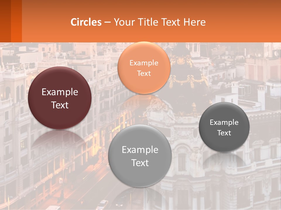 An Aerial View Of A City At Sunset PowerPoint Template