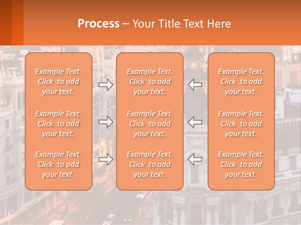 An Aerial View Of A City At Sunset PowerPoint Template