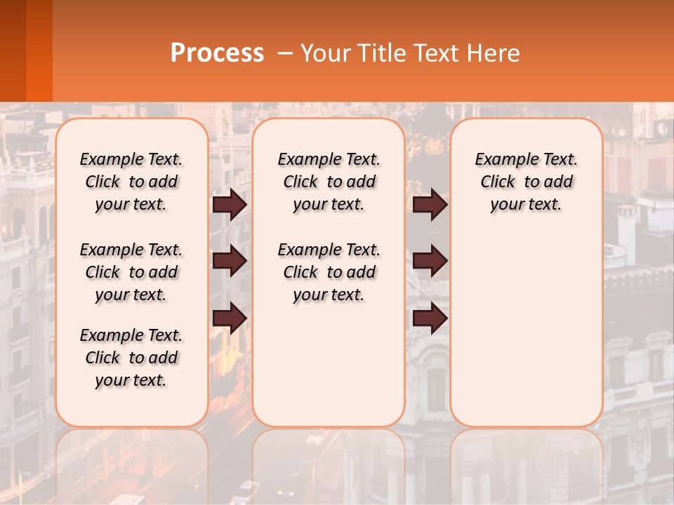 An Aerial View Of A City At Sunset PowerPoint Template