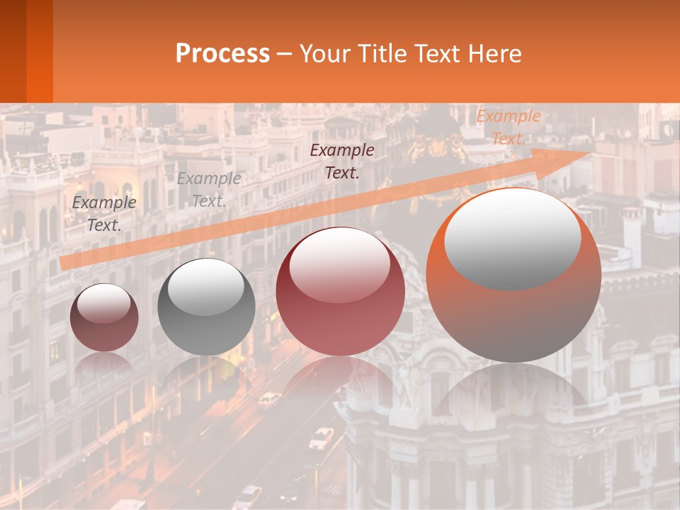 An Aerial View Of A City At Sunset PowerPoint Template