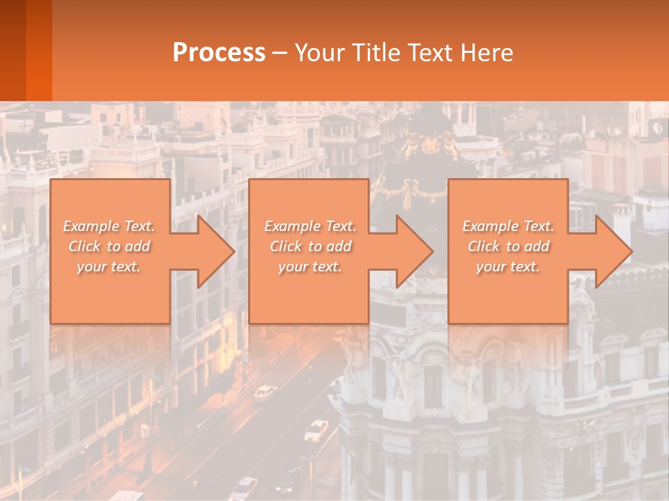 An Aerial View Of A City At Sunset PowerPoint Template