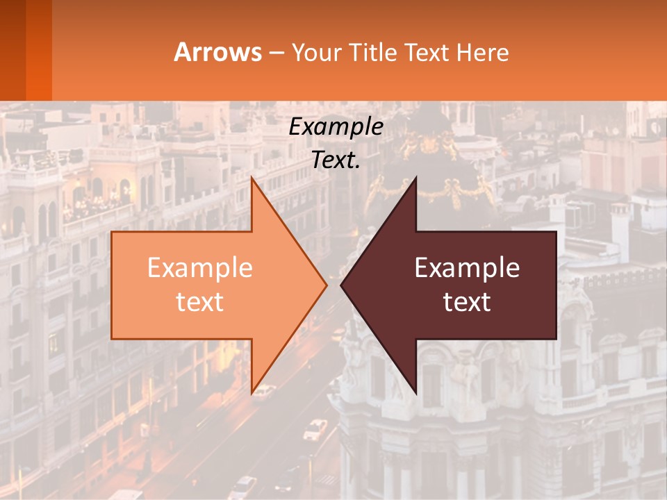 An Aerial View Of A City At Sunset PowerPoint Template