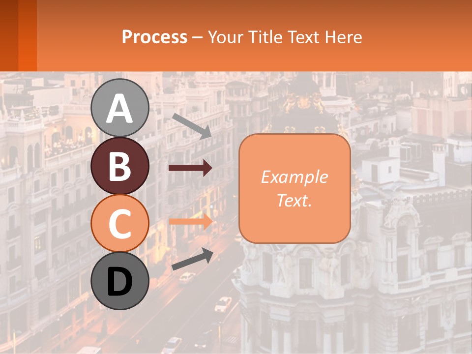 An Aerial View Of A City At Sunset PowerPoint Template