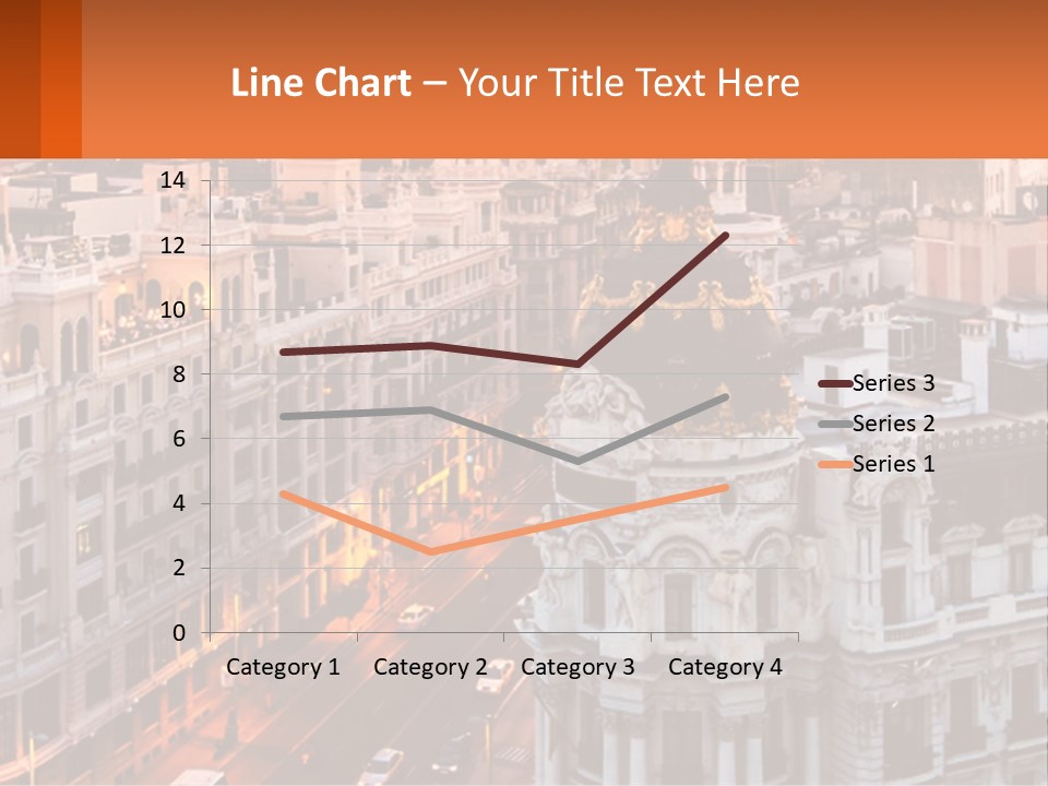 An Aerial View Of A City At Sunset PowerPoint Template