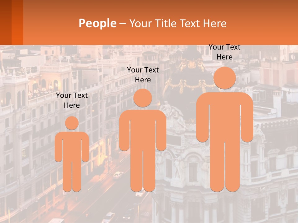 An Aerial View Of A City At Sunset PowerPoint Template