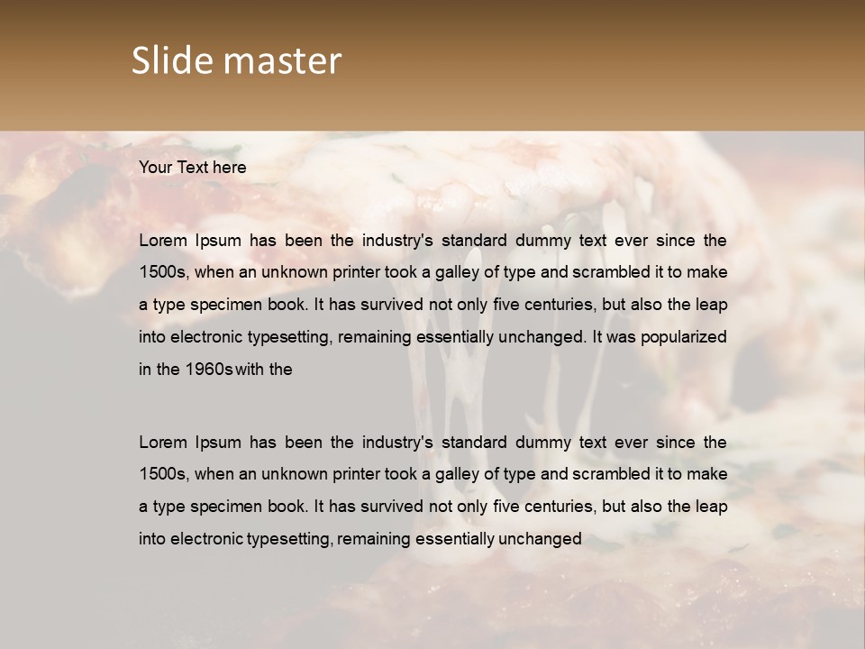 A Slice Of Pizza Being Lifted From A Pan PowerPoint Template