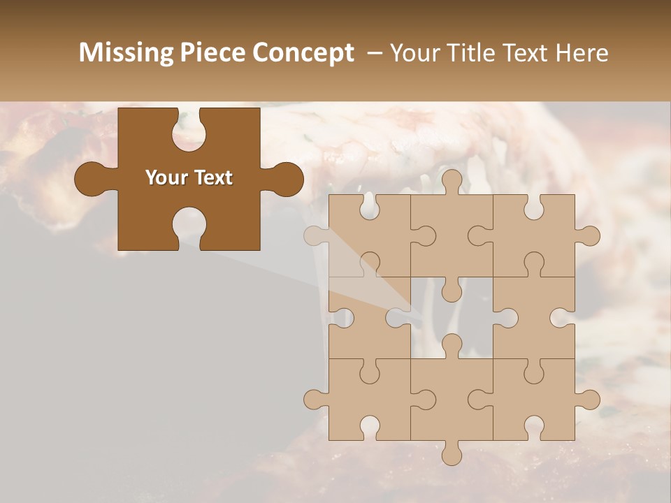 A Slice Of Pizza Being Lifted From A Pan PowerPoint Template