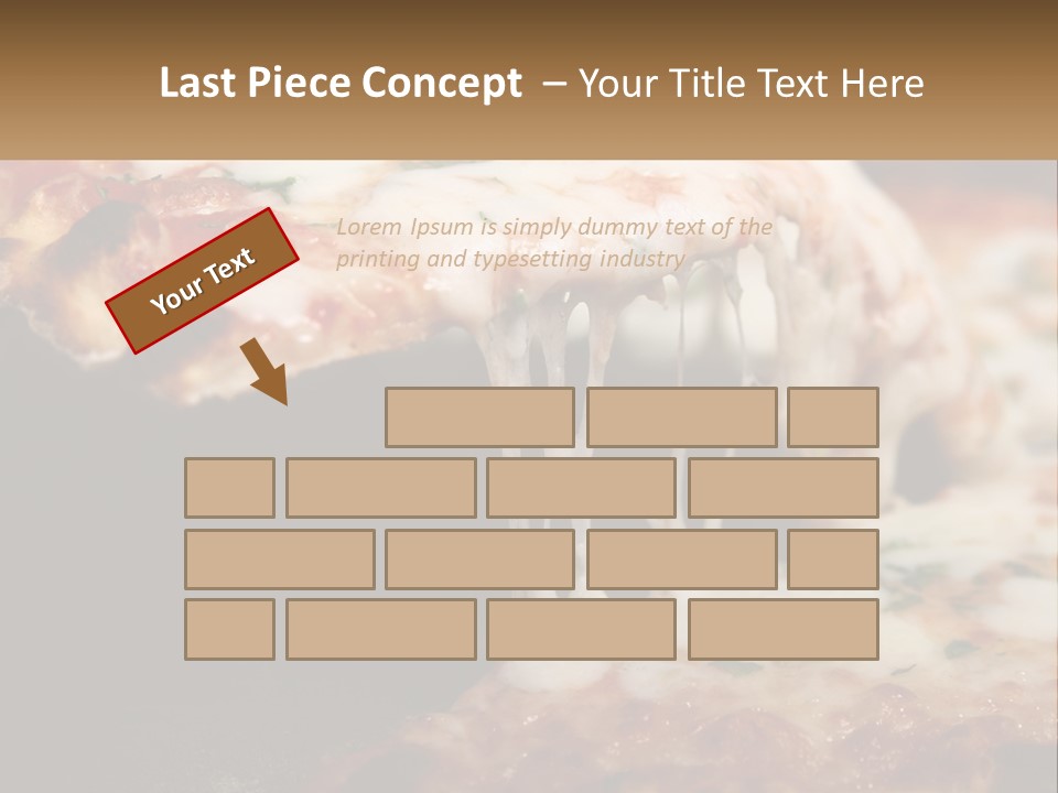 A Slice Of Pizza Being Lifted From A Pan PowerPoint Template