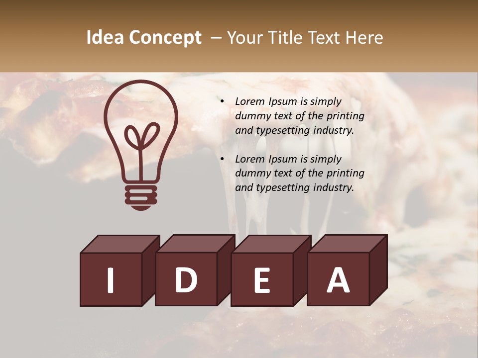 A Slice Of Pizza Being Lifted From A Pan PowerPoint Template