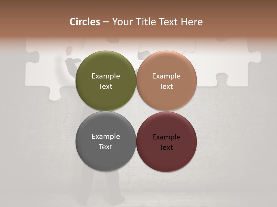 A Man In A Suit Holding A Puzzle Piece PowerPoint Template