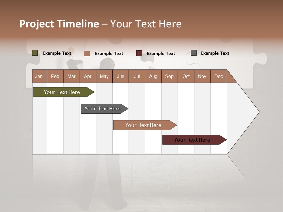A Man In A Suit Holding A Puzzle Piece PowerPoint Template