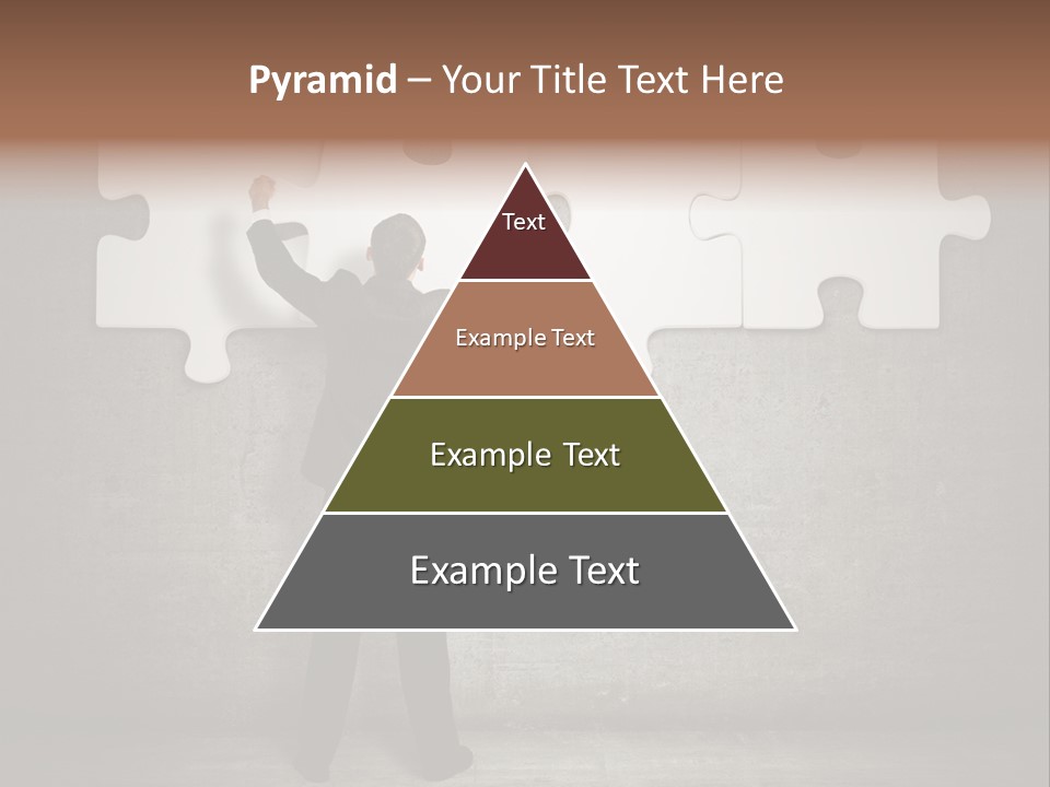 A Man In A Suit Holding A Puzzle Piece PowerPoint Template