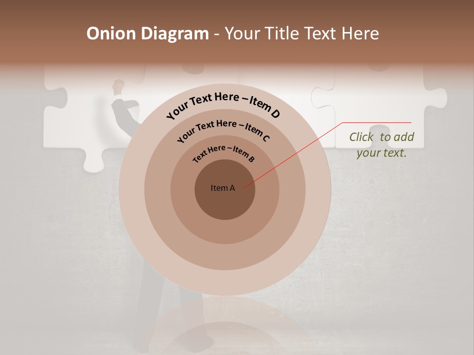 A Man In A Suit Holding A Puzzle Piece PowerPoint Template