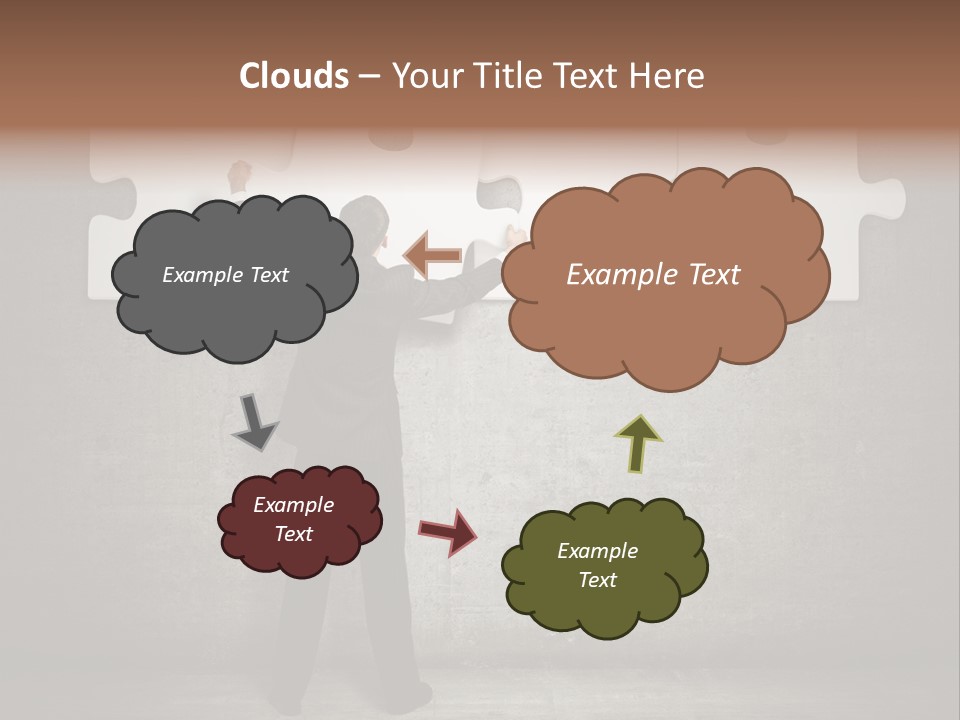 A Man In A Suit Holding A Puzzle Piece PowerPoint Template