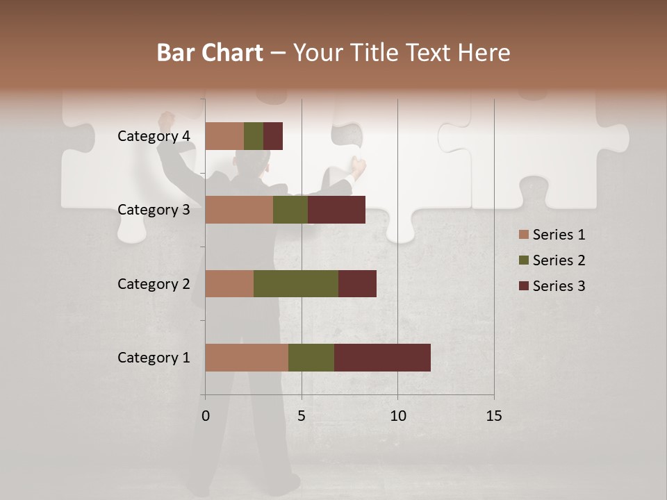 A Man In A Suit Holding A Puzzle Piece PowerPoint Template