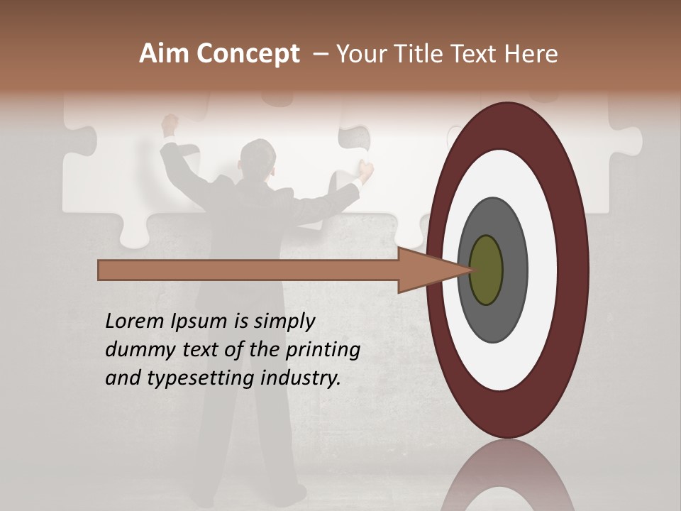 A Man In A Suit Holding A Puzzle Piece PowerPoint Template