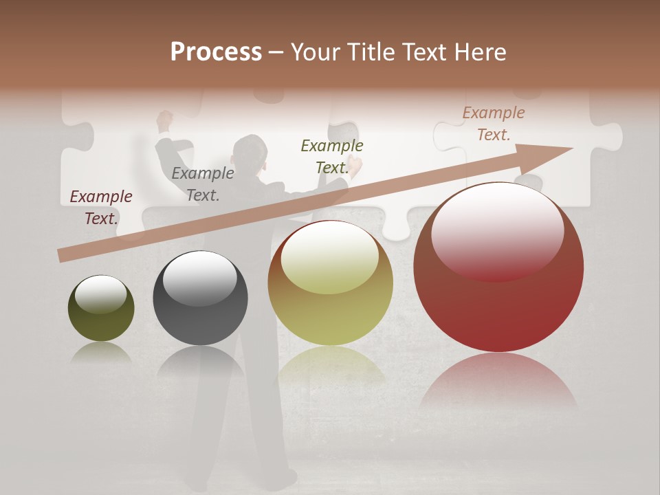 A Man In A Suit Holding A Puzzle Piece PowerPoint Template