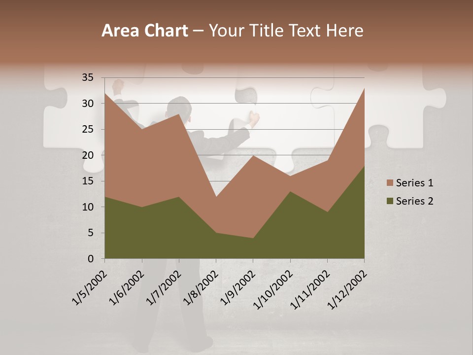 A Man In A Suit Holding A Puzzle Piece PowerPoint Template