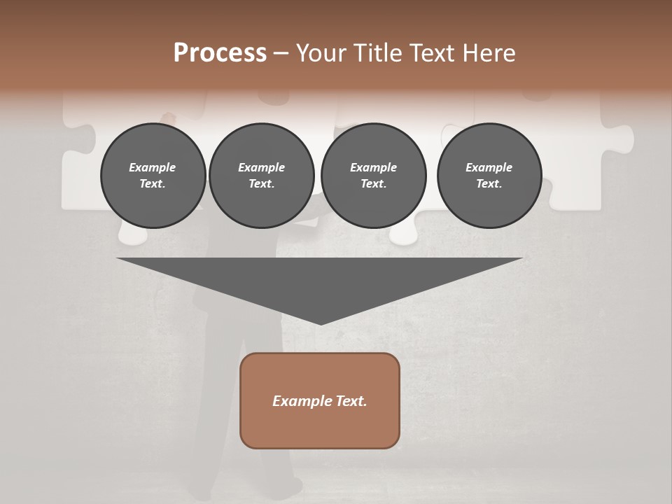 A Man In A Suit Holding A Puzzle Piece PowerPoint Template
