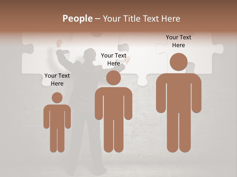 A Man In A Suit Holding A Puzzle Piece PowerPoint Template