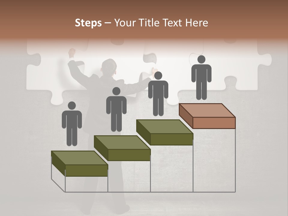 A Man In A Suit Holding A Puzzle Piece PowerPoint Template