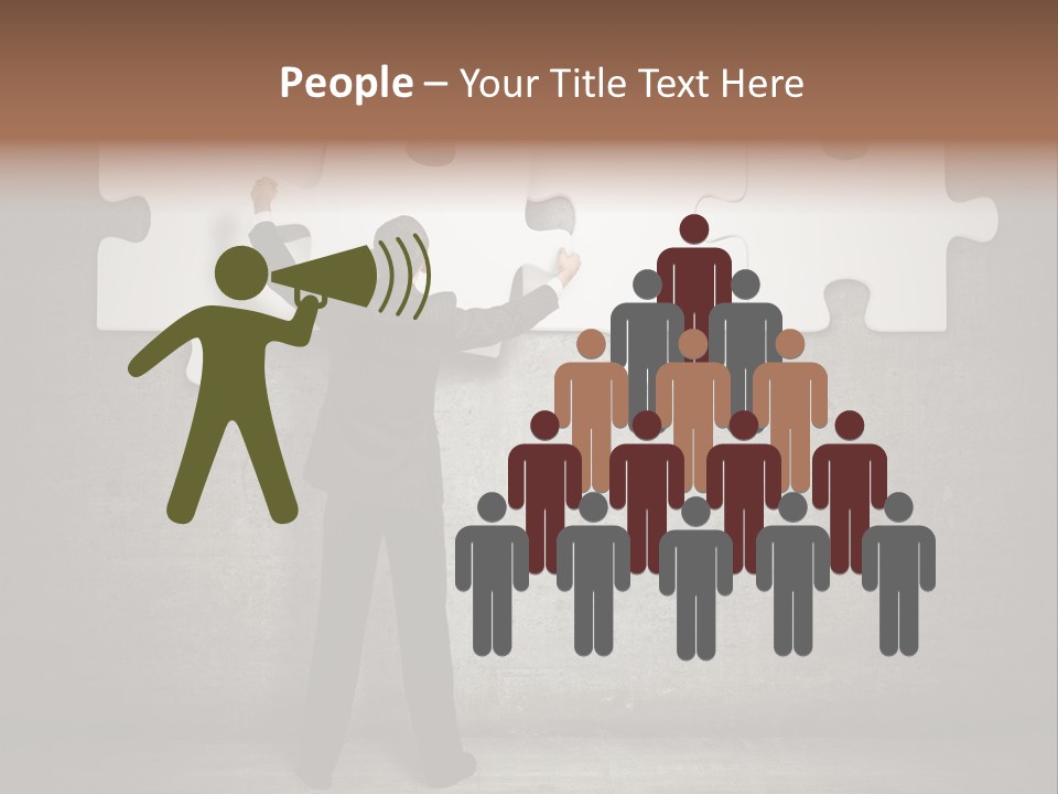 A Man In A Suit Holding A Puzzle Piece PowerPoint Template