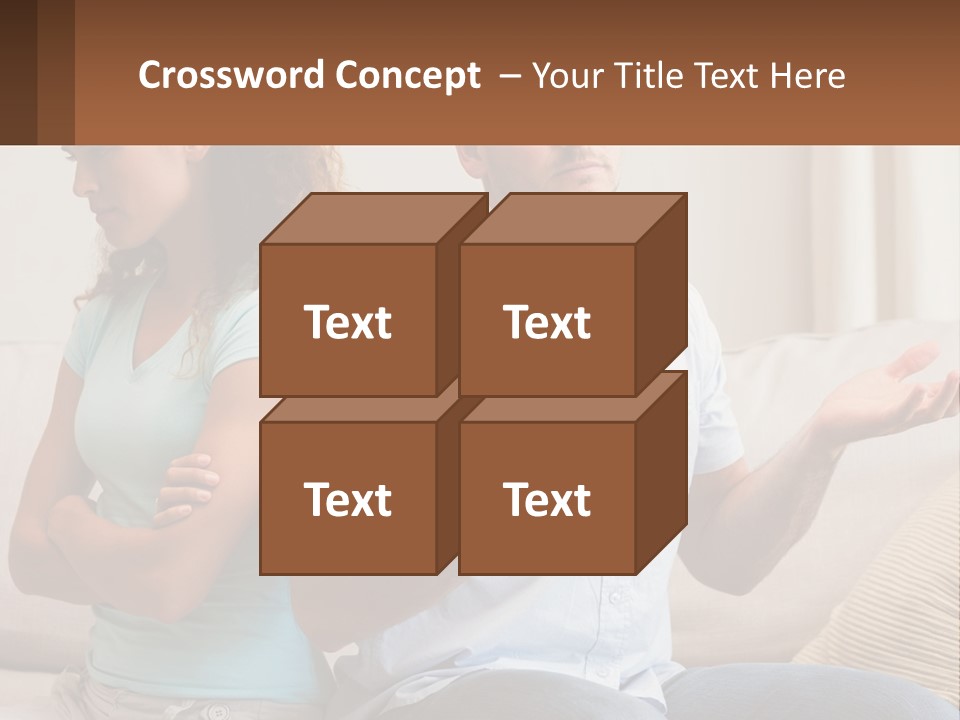 A Man And Woman Sitting On A Couch Talking PowerPoint Template