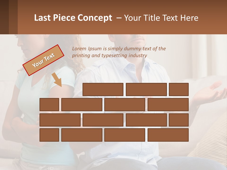 A Man And Woman Sitting On A Couch Talking PowerPoint Template