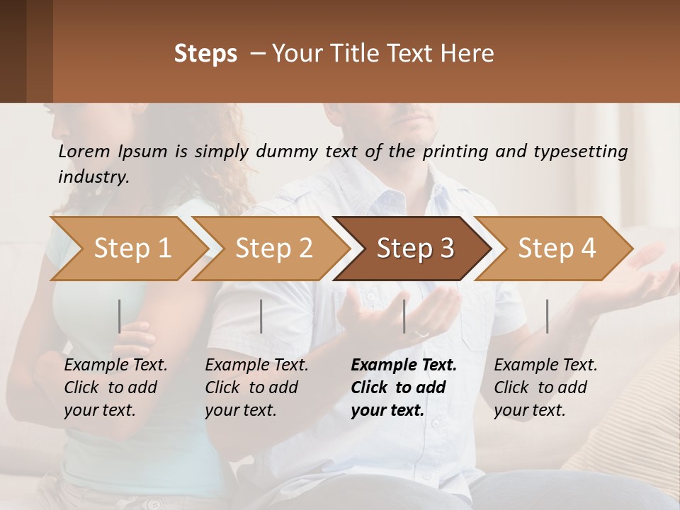 A Man And Woman Sitting On A Couch Talking PowerPoint Template