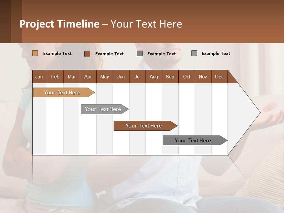 A Man And Woman Sitting On A Couch Talking PowerPoint Template