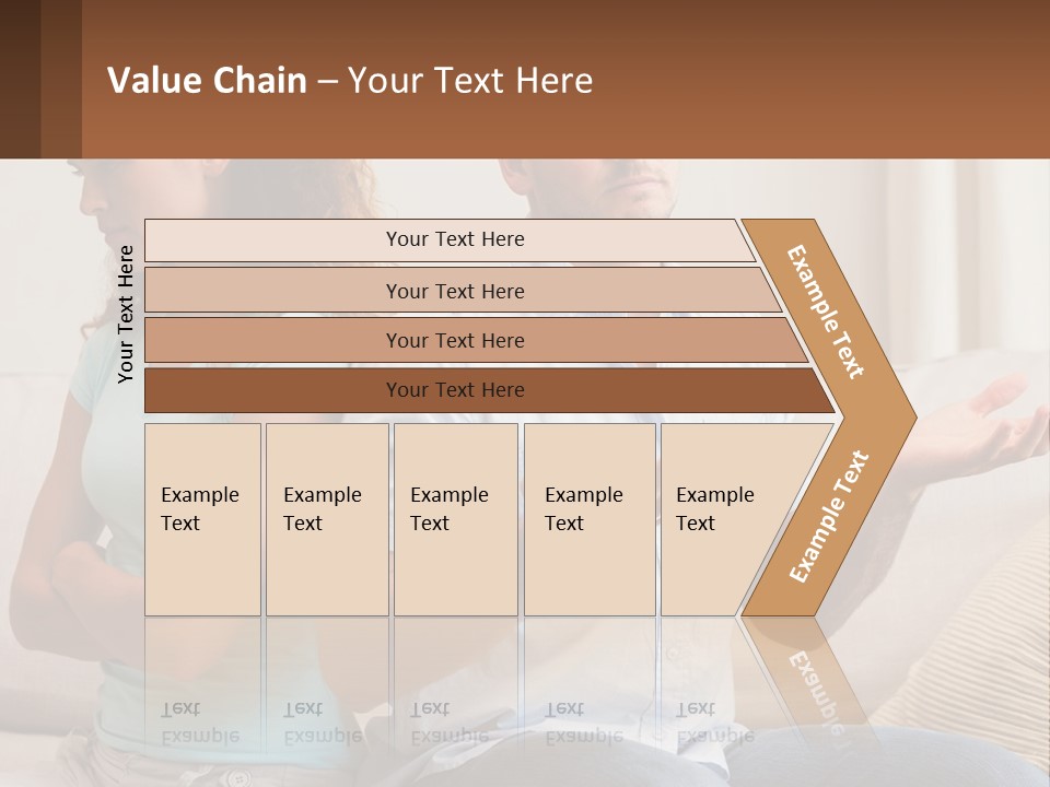 A Man And Woman Sitting On A Couch Talking PowerPoint Template