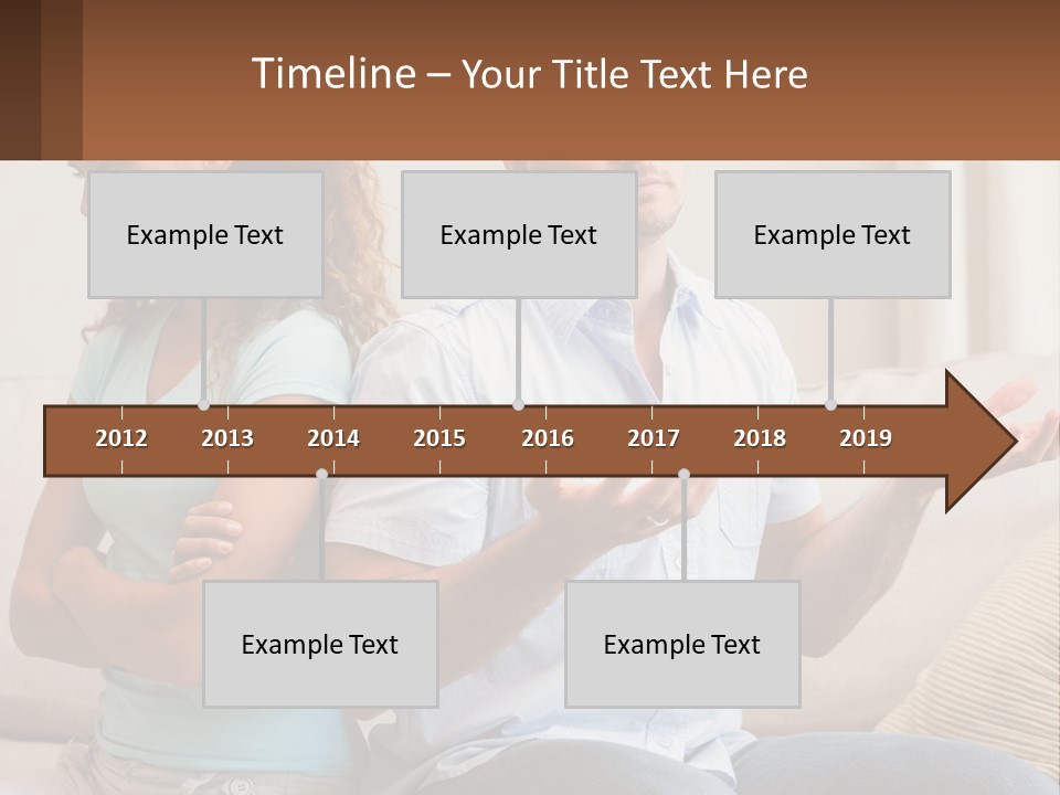A Man And Woman Sitting On A Couch Talking PowerPoint Template