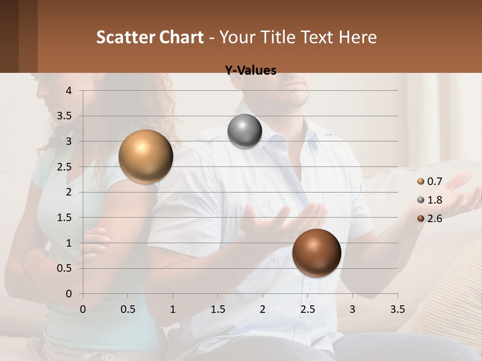 A Man And Woman Sitting On A Couch Talking PowerPoint Template