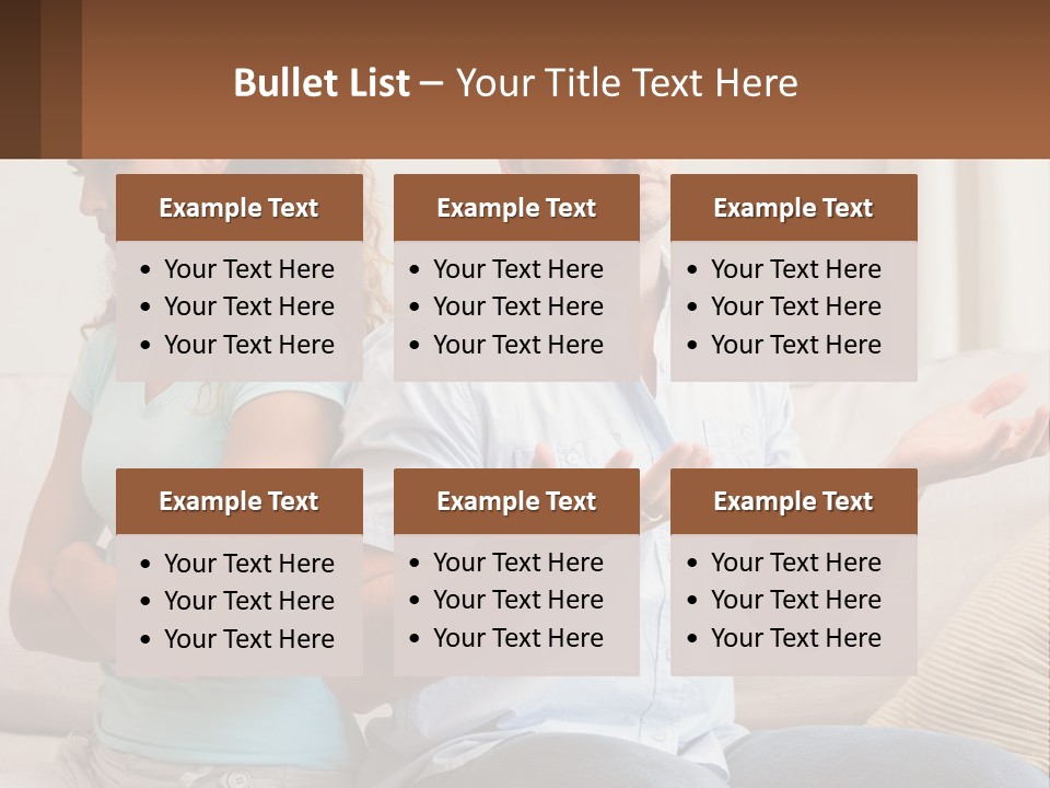 A Man And Woman Sitting On A Couch Talking PowerPoint Template