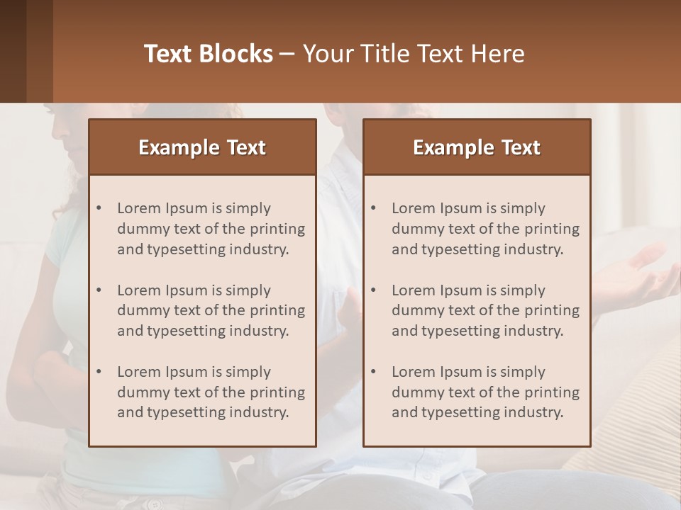 A Man And Woman Sitting On A Couch Talking PowerPoint Template