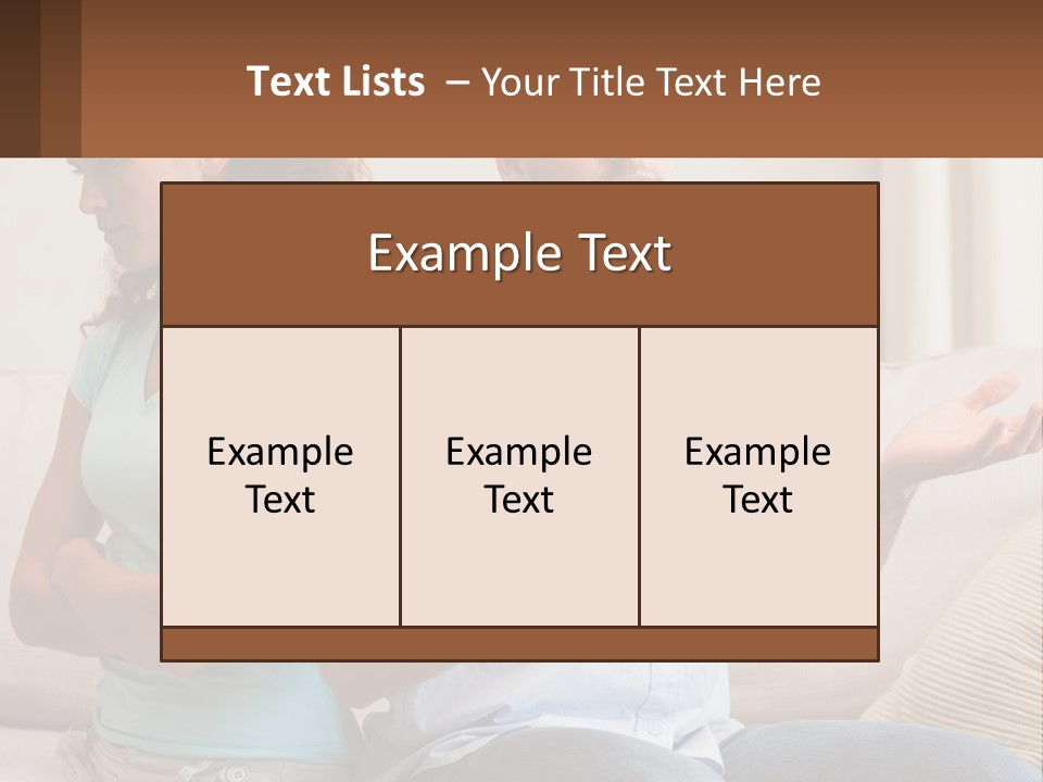 A Man And Woman Sitting On A Couch Talking PowerPoint Template