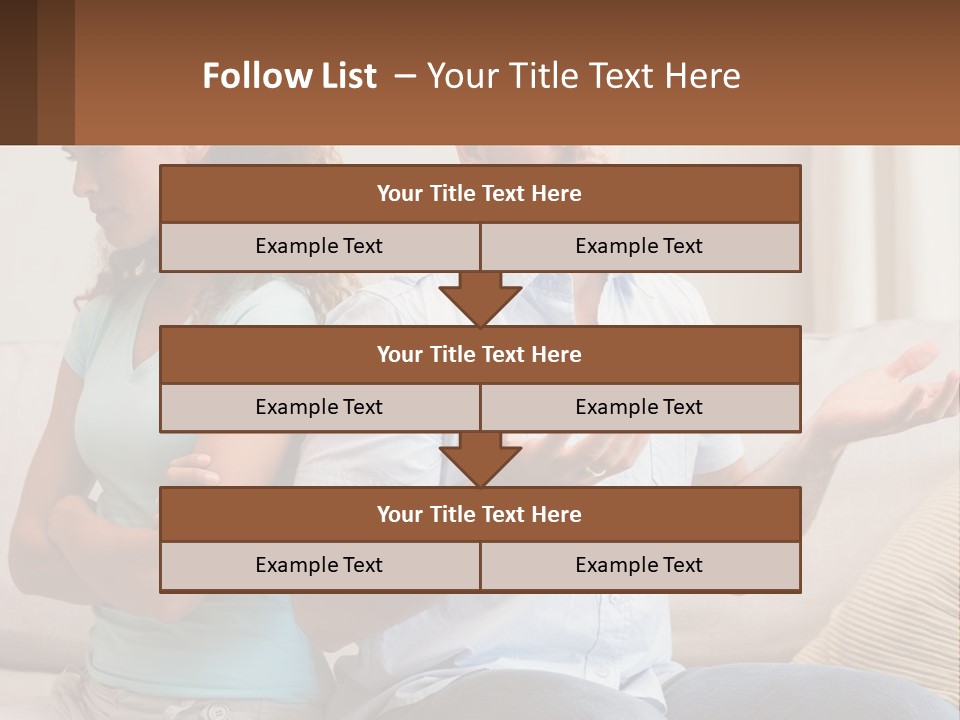 A Man And Woman Sitting On A Couch Talking PowerPoint Template
