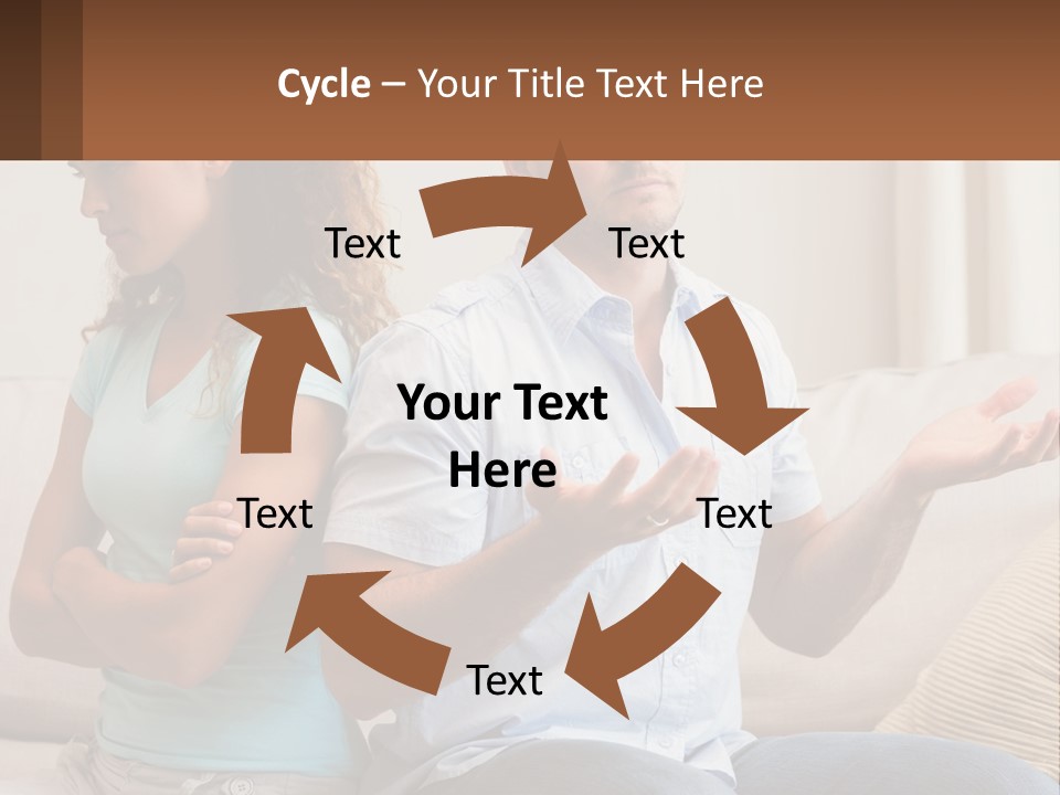 A Man And Woman Sitting On A Couch Talking PowerPoint Template