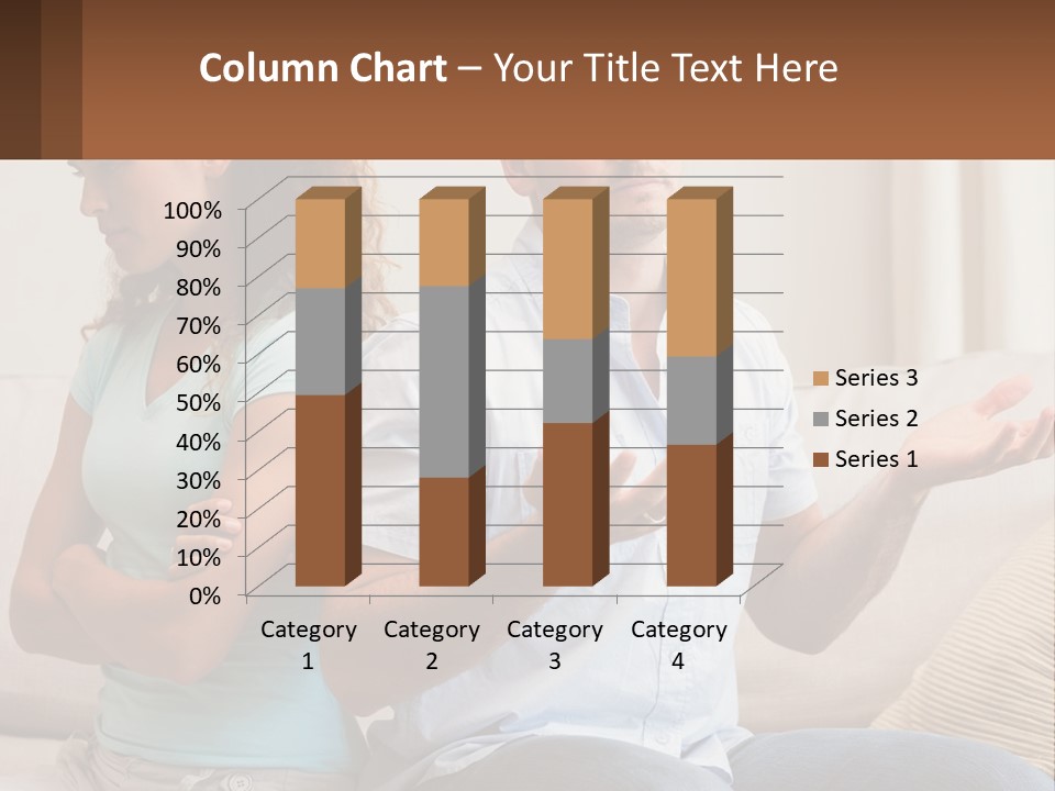 A Man And Woman Sitting On A Couch Talking PowerPoint Template