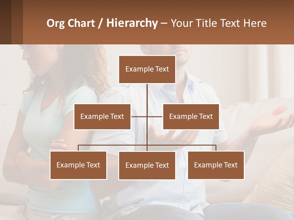 A Man And Woman Sitting On A Couch Talking PowerPoint Template