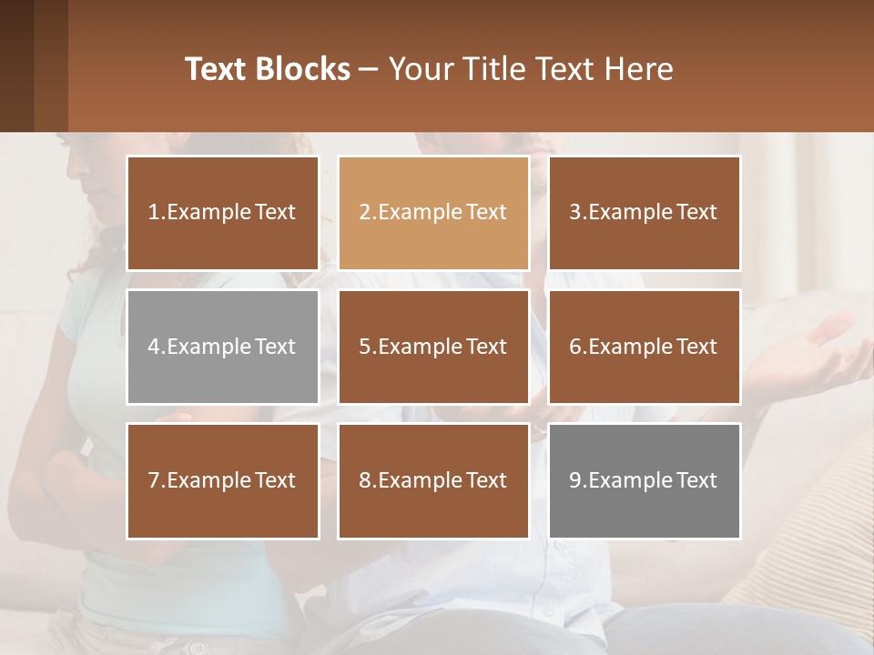 A Man And Woman Sitting On A Couch Talking PowerPoint Template