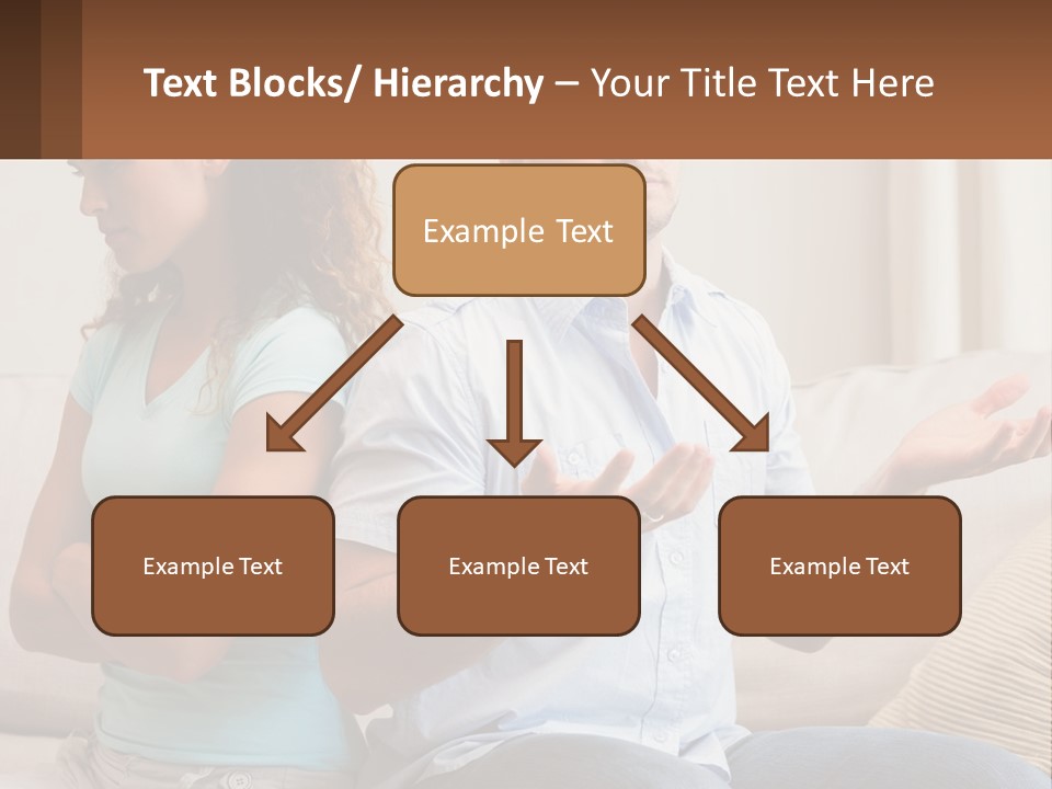 A Man And Woman Sitting On A Couch Talking PowerPoint Template