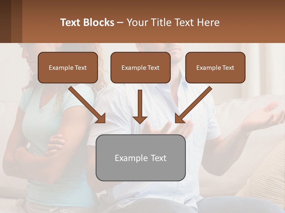 A Man And Woman Sitting On A Couch Talking PowerPoint Template