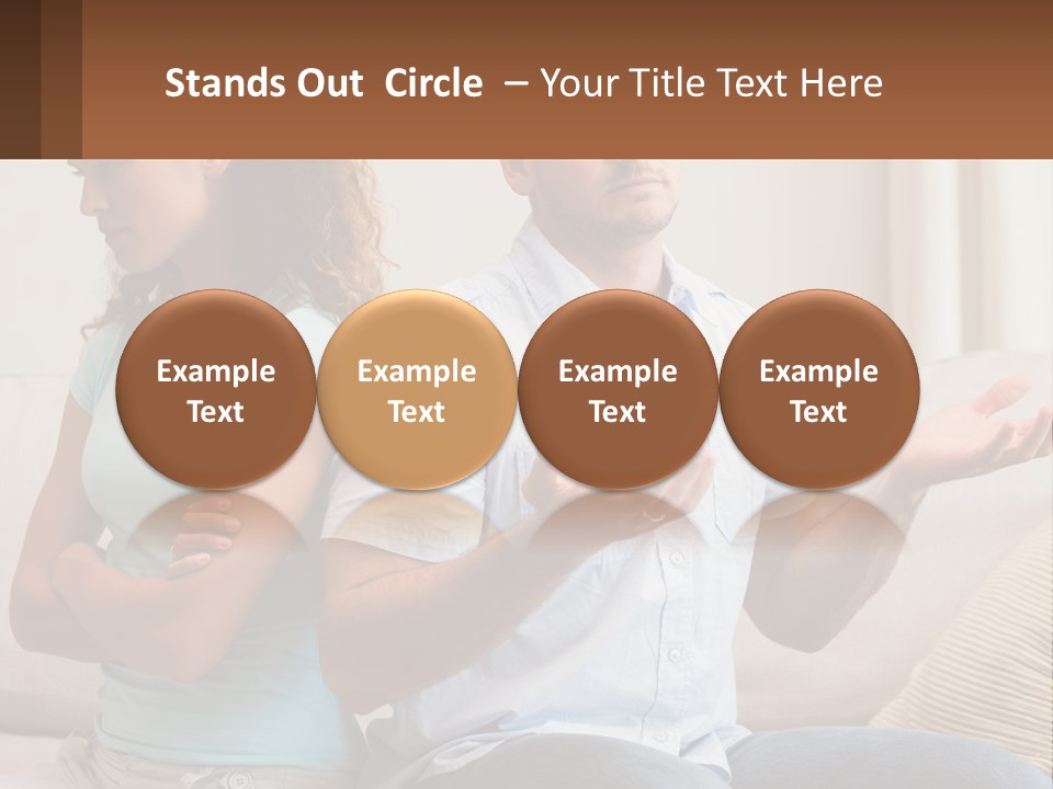 A Man And Woman Sitting On A Couch Talking PowerPoint Template