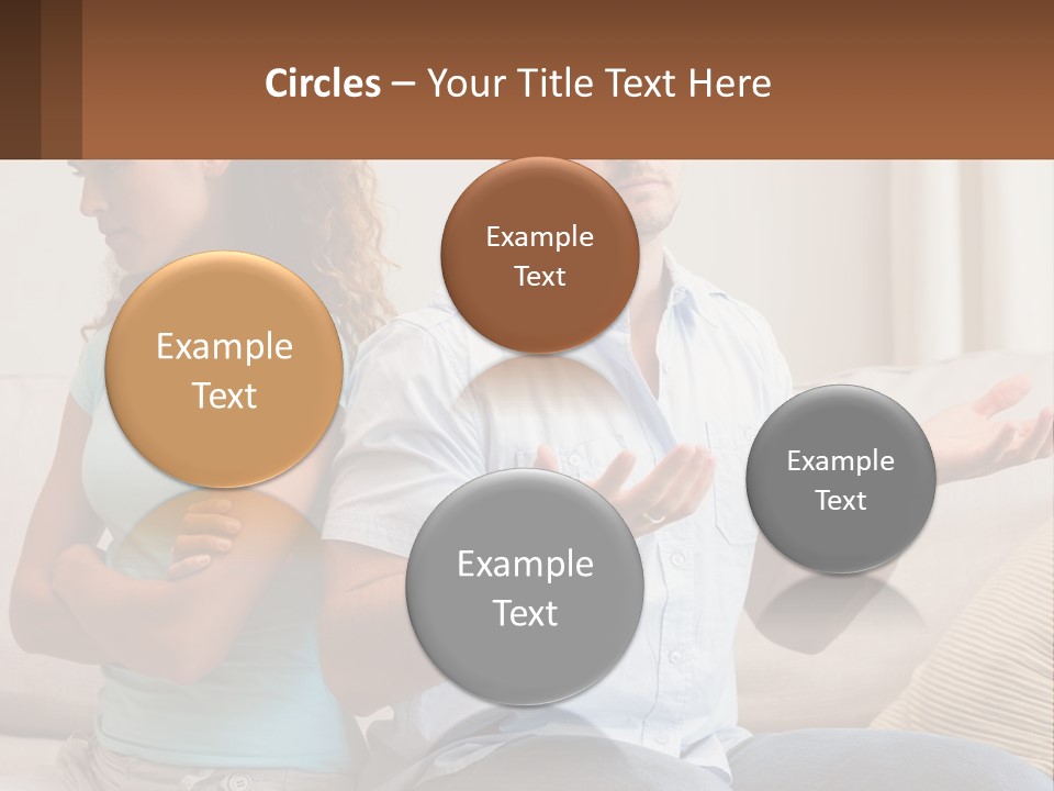 A Man And Woman Sitting On A Couch Talking PowerPoint Template